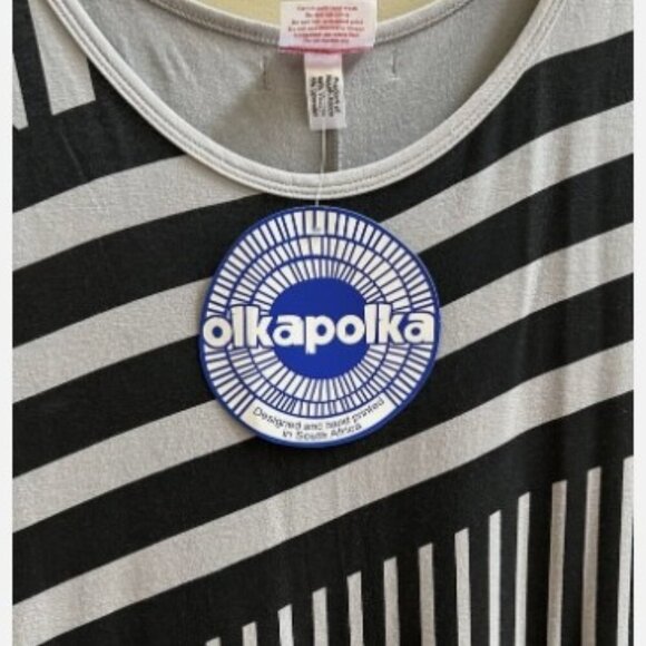 OlkaPolka Womens Maxi Dress Abstract Pattern Sleeveless Summer Size XXL Boho - Picture 9 of 11